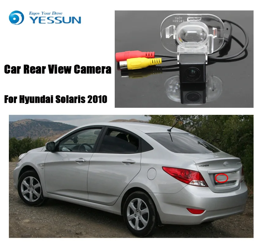 Камера для парковки автомобиля YESSUN Hyundai Solaris 2010 ~ 2015 камера заднего вида Задняя HD CCD