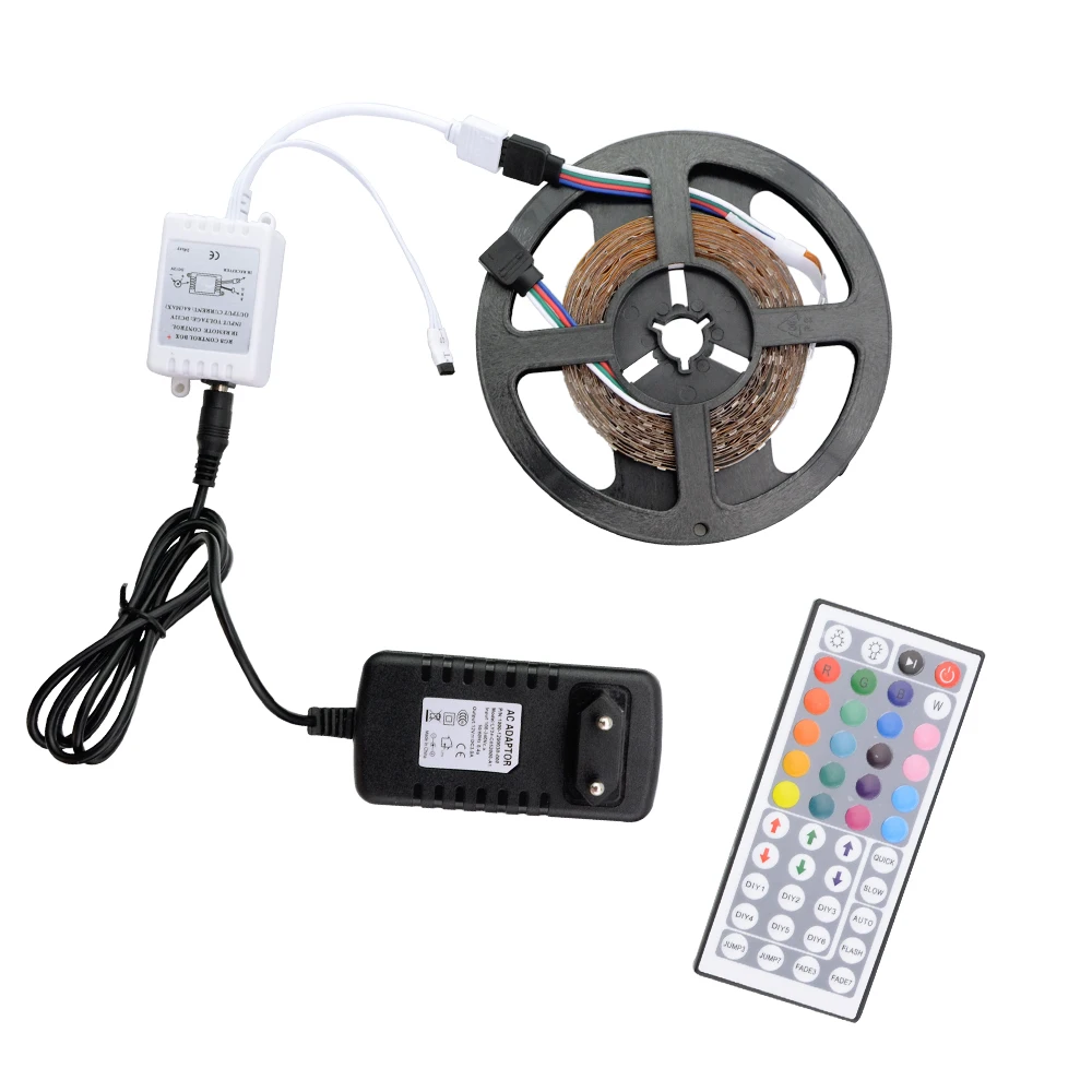 Комплект светодиодных лент 5 м 10 15 3528 SMD RGB гибкая лента Светодиодная 60LED/M IP20 IP65