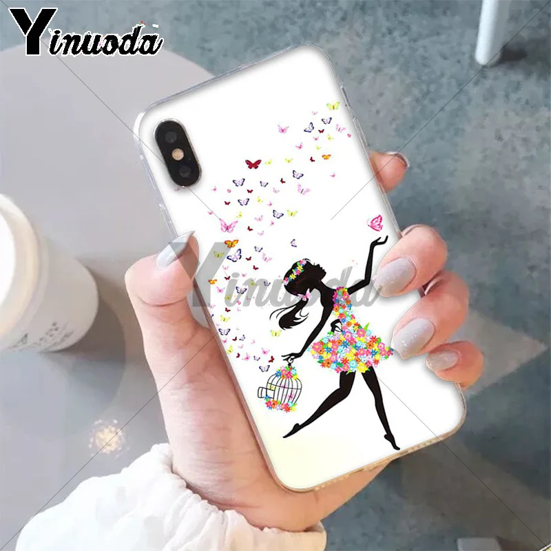 11pro MAX бабочка танцующая девушка эффект мягкий ТПУ чехол для телефона Apple iPhone 8 7 6 6S
