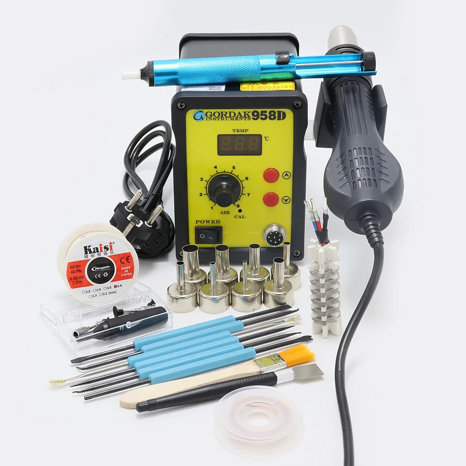 Package C GORDAK 958D Антистатическая 220 В 450 Вт паяльная станция Тепловая пушка для ремонта SMD паяльная станция Бессвинцовая паяльная станция - Цвет: Package C