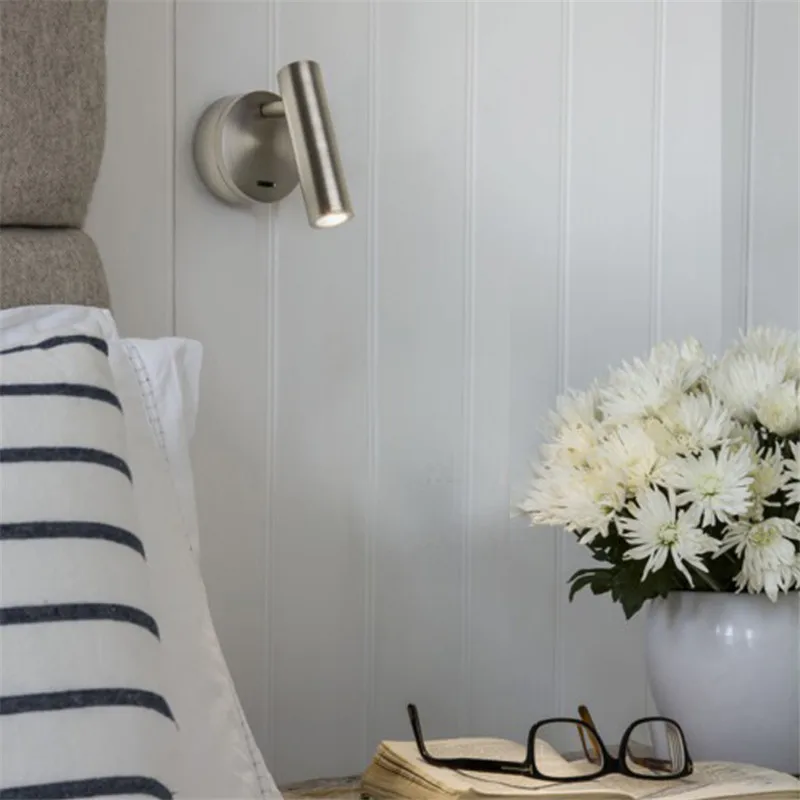 Светодиодная настенная лампа простой модный автоматический светильник для