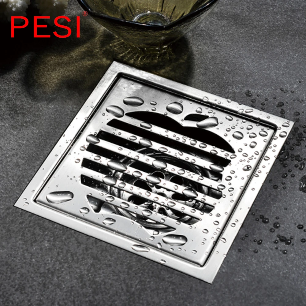 luxary 304 stainless steel 1511cm linear anti odor long floor drain bathroom invisible shower floor drain wholesale brushed free global shipping