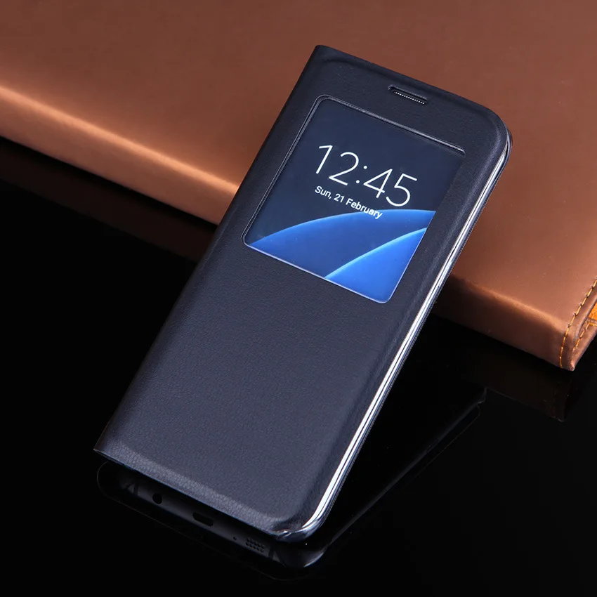 IFavor flip case Для samsung S7 S7edge S8 S8plus флип окна кобура оригинальный следующих случаях S7Edge