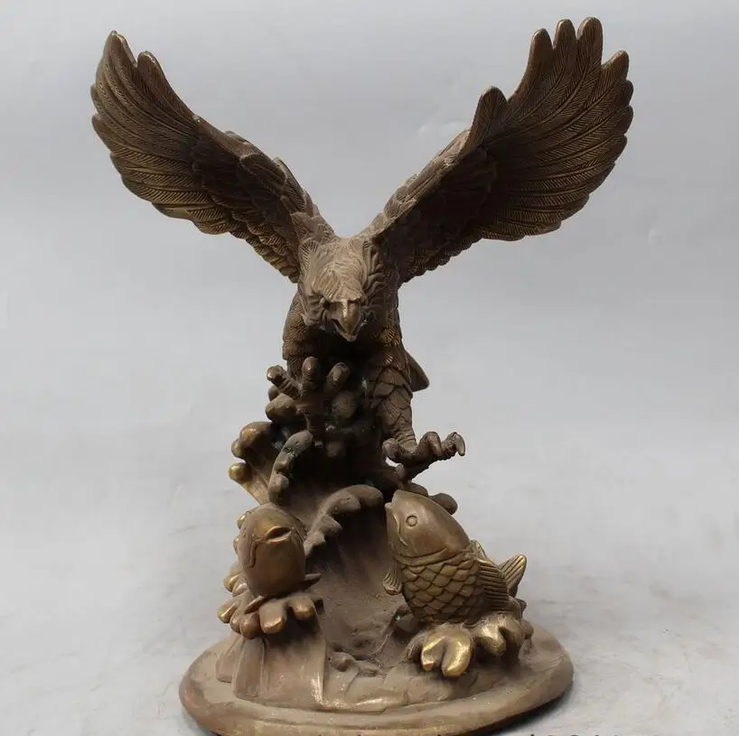 11 &quotКитай Китайский народный фэн шуй латунный ястреб орел Король птиц predation
