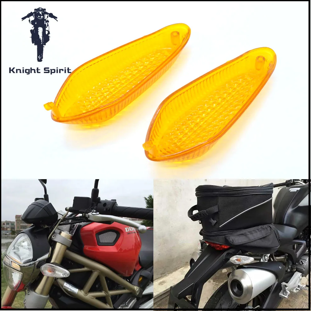 

For DUCATI Hypermotard 820/ Hyperstrada 821 2013 2014 2015 Motorcycle Front/Rear Turn Signal Indicator Lamp Lens