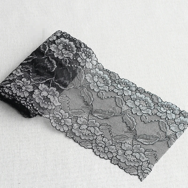 MLAEY2Yards синее/серебристое изысканное эластичное кружево отделка