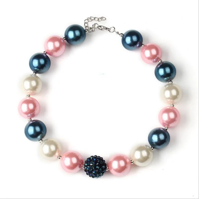 

wholesale 5PCS Pearl Chunky Beads Necklace Children Baby Girls Jewelry new arrival