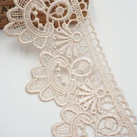 14 yards lace trims ribbon for dresses trimmings home textiles applique sewing accessories apricot strip lace fabric 8 cm 3 cm