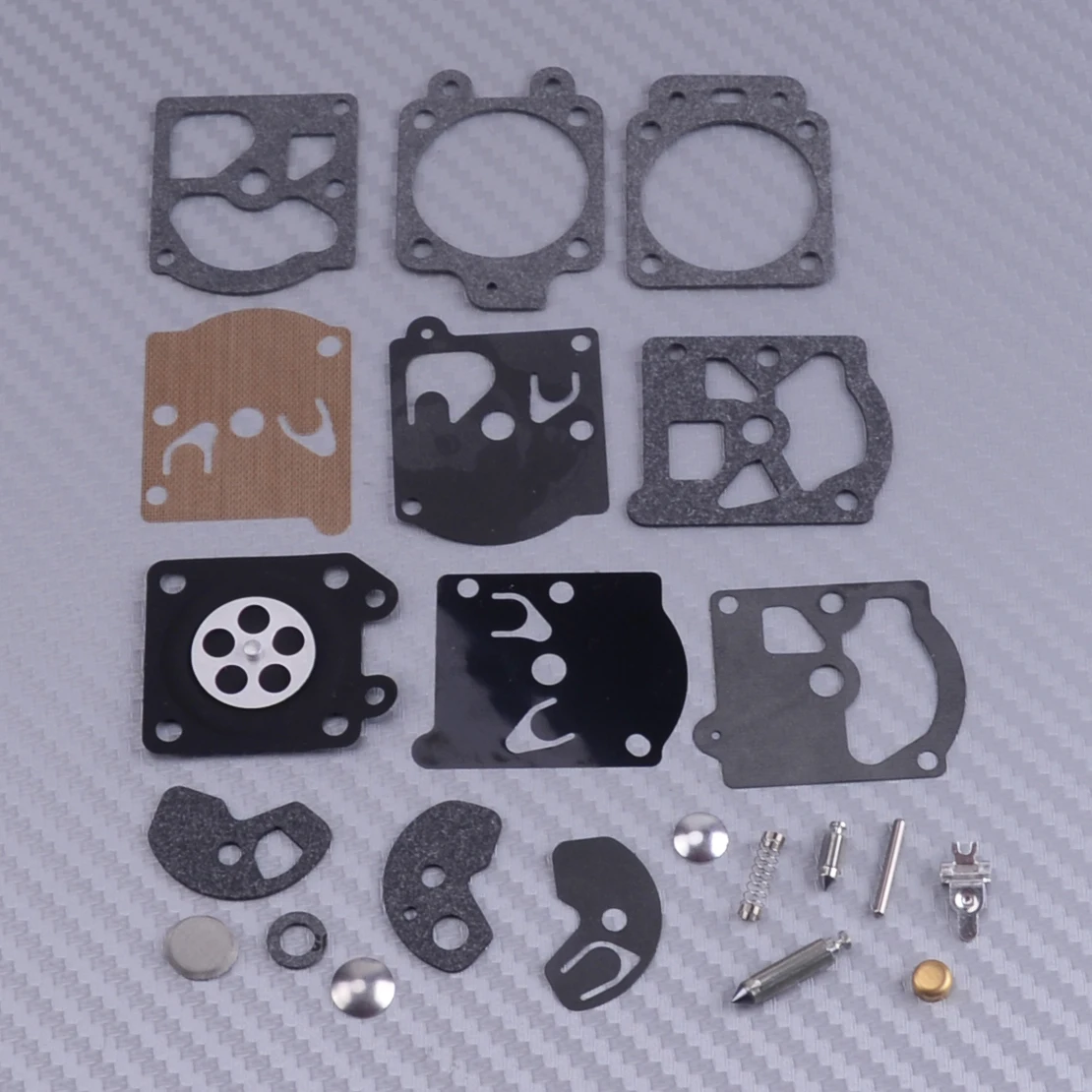 

LETAOSK Black Carburetor Carburettor Repair Kit 123100-16330 Fit For Husqvarna 50R 26L 232R 235R 225R 240