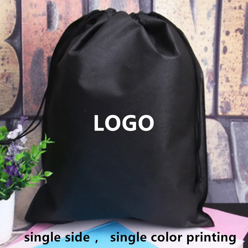Custom LOGO Сумка для хранения, дорожная сумка, водонепроницаемая сумка для обуви, Портативная Сумка-тоут, сумка-Органайзер, Нетканая, для стирки, Пылезащитная, 200 шт - Цвет: Custom LOGO