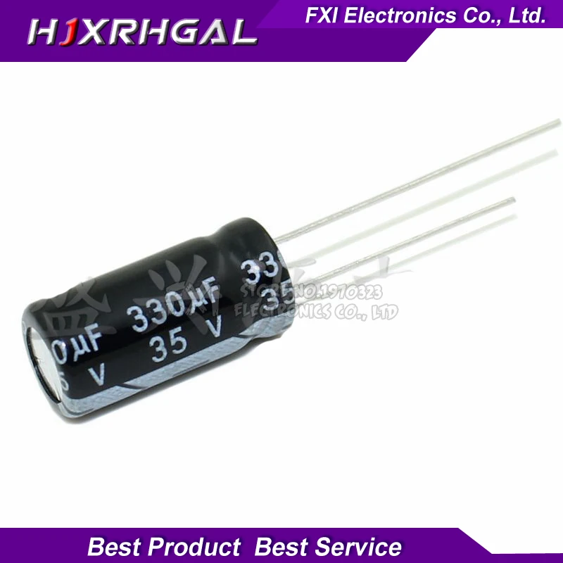 50 шт. 35v330uf 330uf35v 8*16 электролитический конденсатор 35 В 330 мкФ 8x16 | Электронные