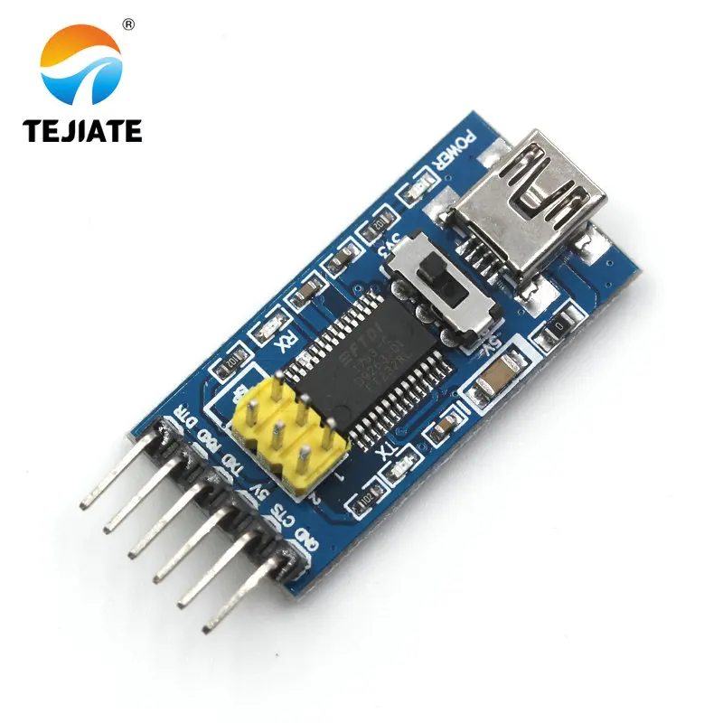 1 шт. Базовая разделительная плата FT232RL FTDI USB в TTL последовательный IC адаптер