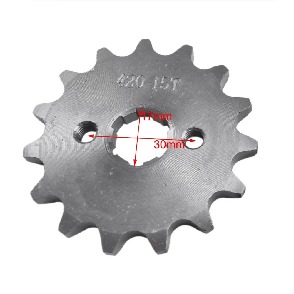 TDPRO 420 цепь 14 T/15 T/16 T/17 T 17 мм передняя Звездочка двигателя Cog Fit мотоцикл ATV Gokart 50cc 70cc 90cc 110c 125cc питбайк