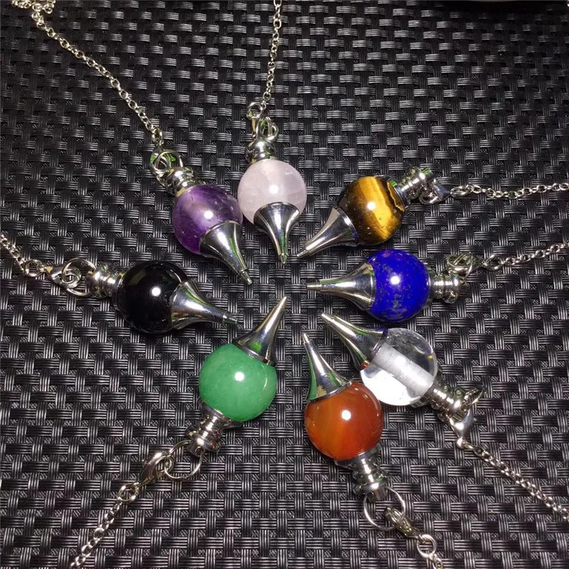 1pcs natural colourful Quartz Mineral Crystals Pendant Pendulum for Fine Jewelry Necklace Making | Дом и сад