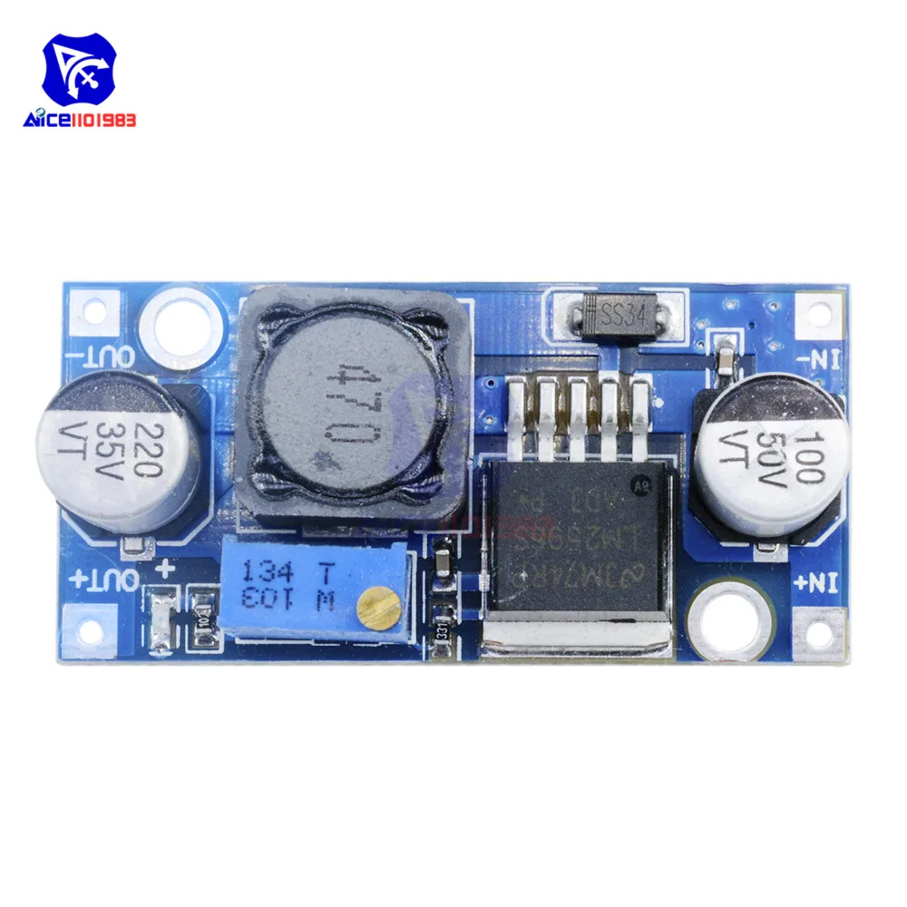 Высокая эффективность LM2596 DC-DC 3,2 V-40 V до 1,25 V-35 V модуль ldo понижающего преобразователя постоянного тока Регулируемый Мощность Напряжение регулятор