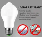 Светодиодный PIR сенсор лампа E27 12 Вт лампа от заката до рассвета дневной световой датчик движения светильник AC110V220В