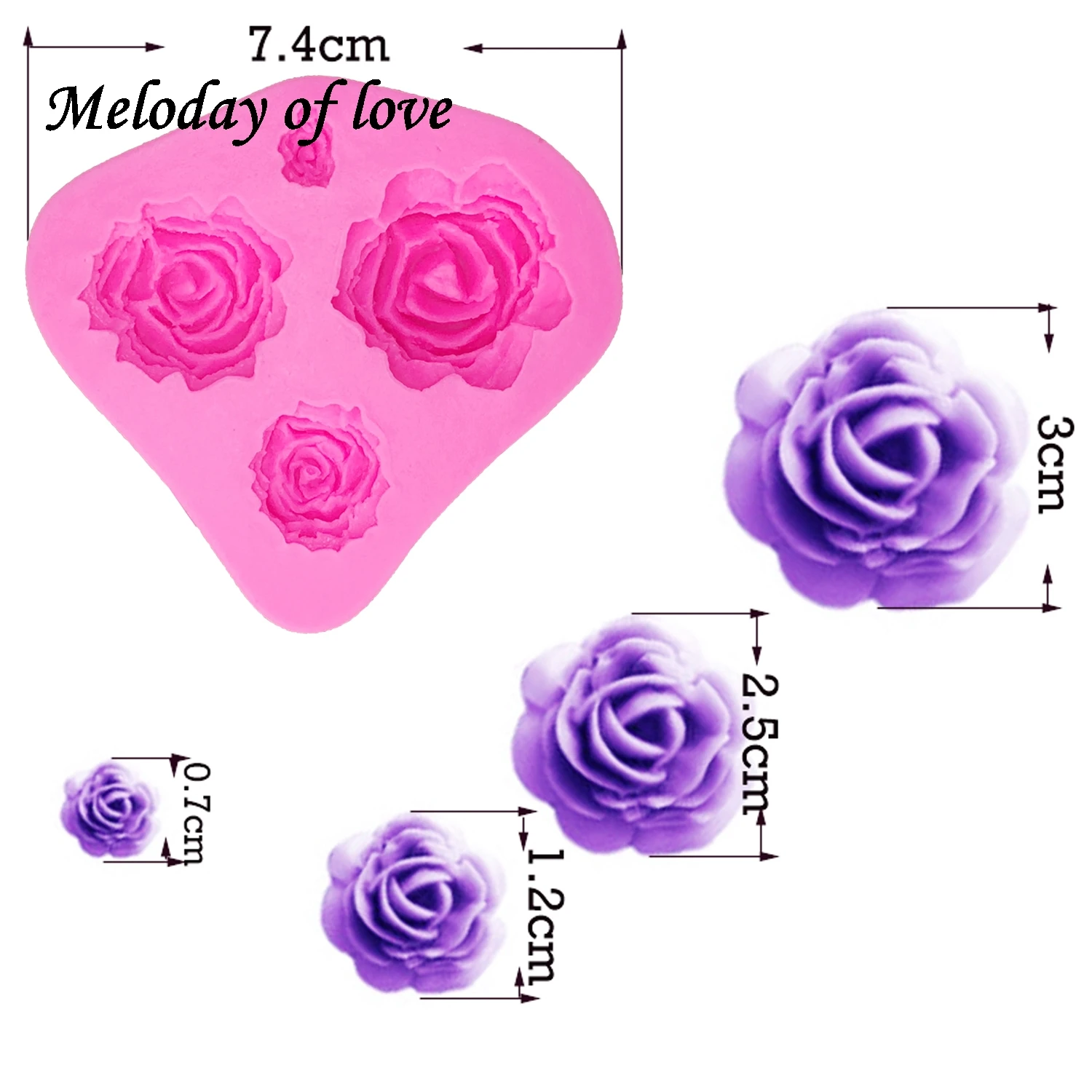 3D розы цветы шоколадные Свадебные инструменты для украшения торта DIY выпечка