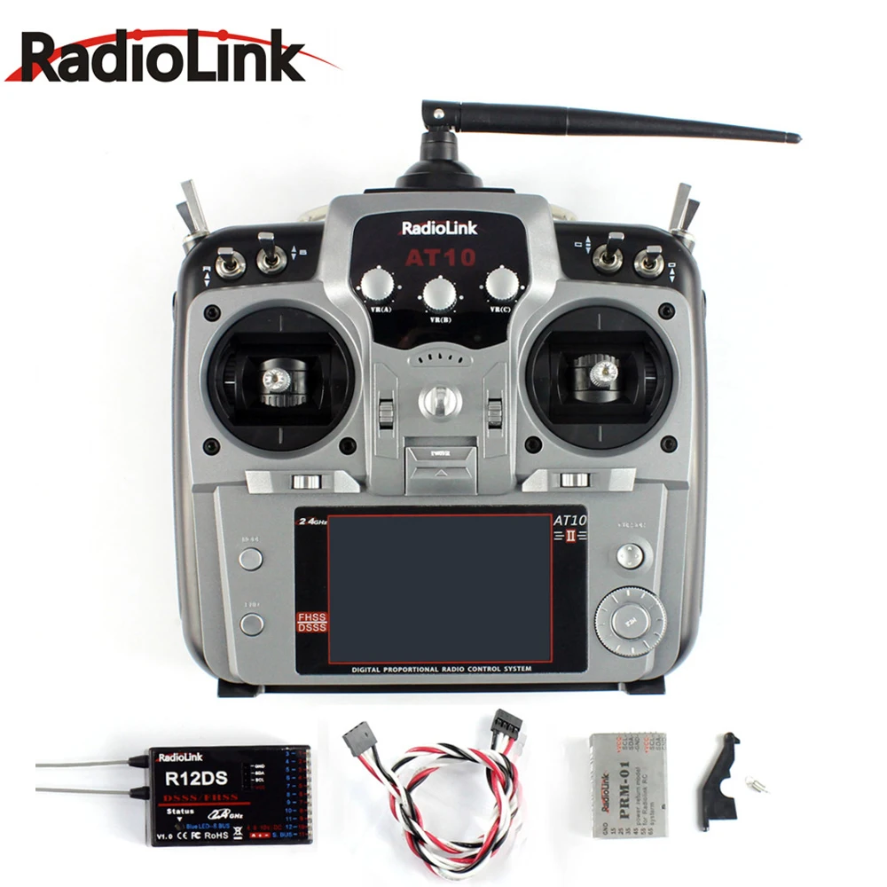 RadioLink AT10 II 2 4 ГГц 10CH передатчика радиоуправляемой модели к компьютеру с R12DS