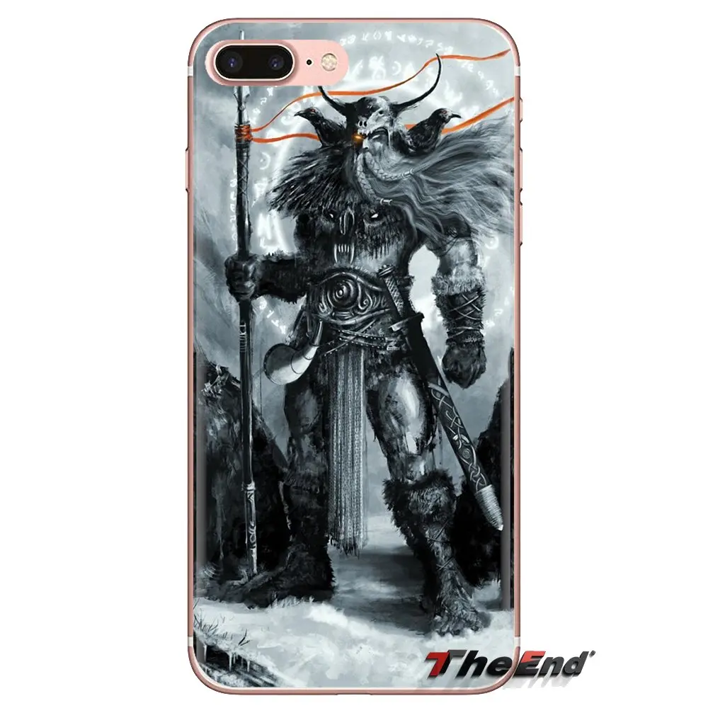 Silicone Phone Bag Case For Samsung Galaxy S3 S4 S5 Mini S6 S7 Edge S8 S9 S10 Plus Note 3 4 5 8 9 Viking warrior norse thor odin |