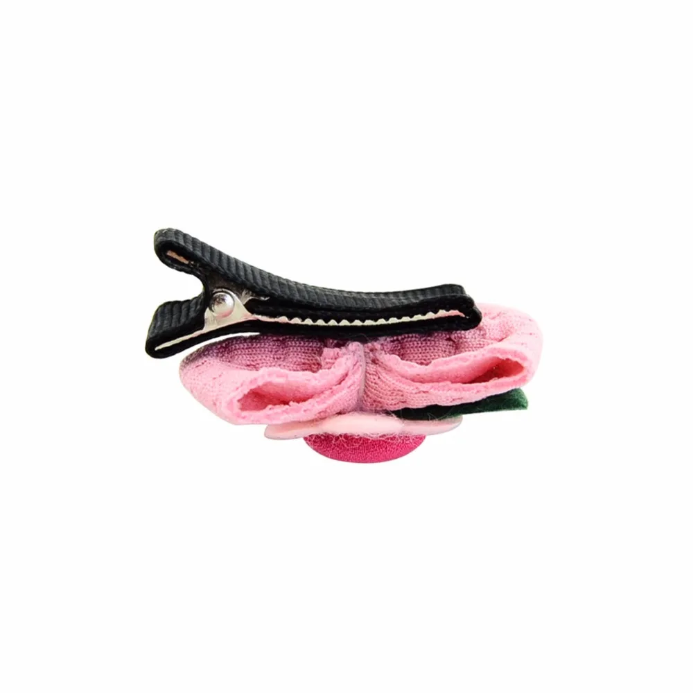 10 шт./лот 4 см Красочный Цветок с бантом Hairclip Обувь для девочек Цветочные заколки