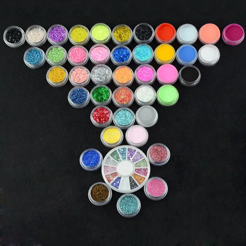 42 смесь цветов акриловые блеск Косметическая пудра Builder Скульптура S жемчуг + 20