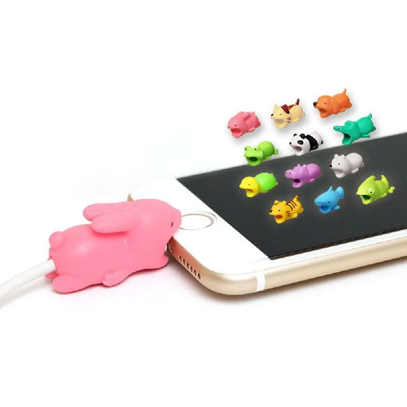 LISM Cute Cartoon Cable Protector For iPhone X 7 8 XR Winder Protective Case Saver Mouse Headphone Earphone Cover Organizer | Электроника