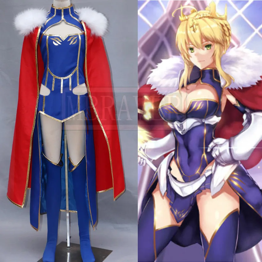Судьба/большой заказ костюм для косплея саблей Arturia Pendragon изготовленный на