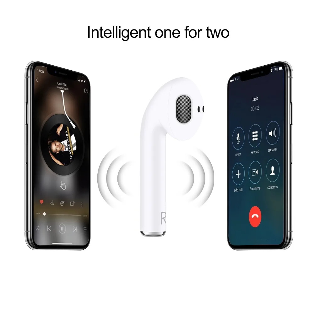 I10 наушники вкладыши TWS с Touch Управление Беспроводной Bluetooth динамическая