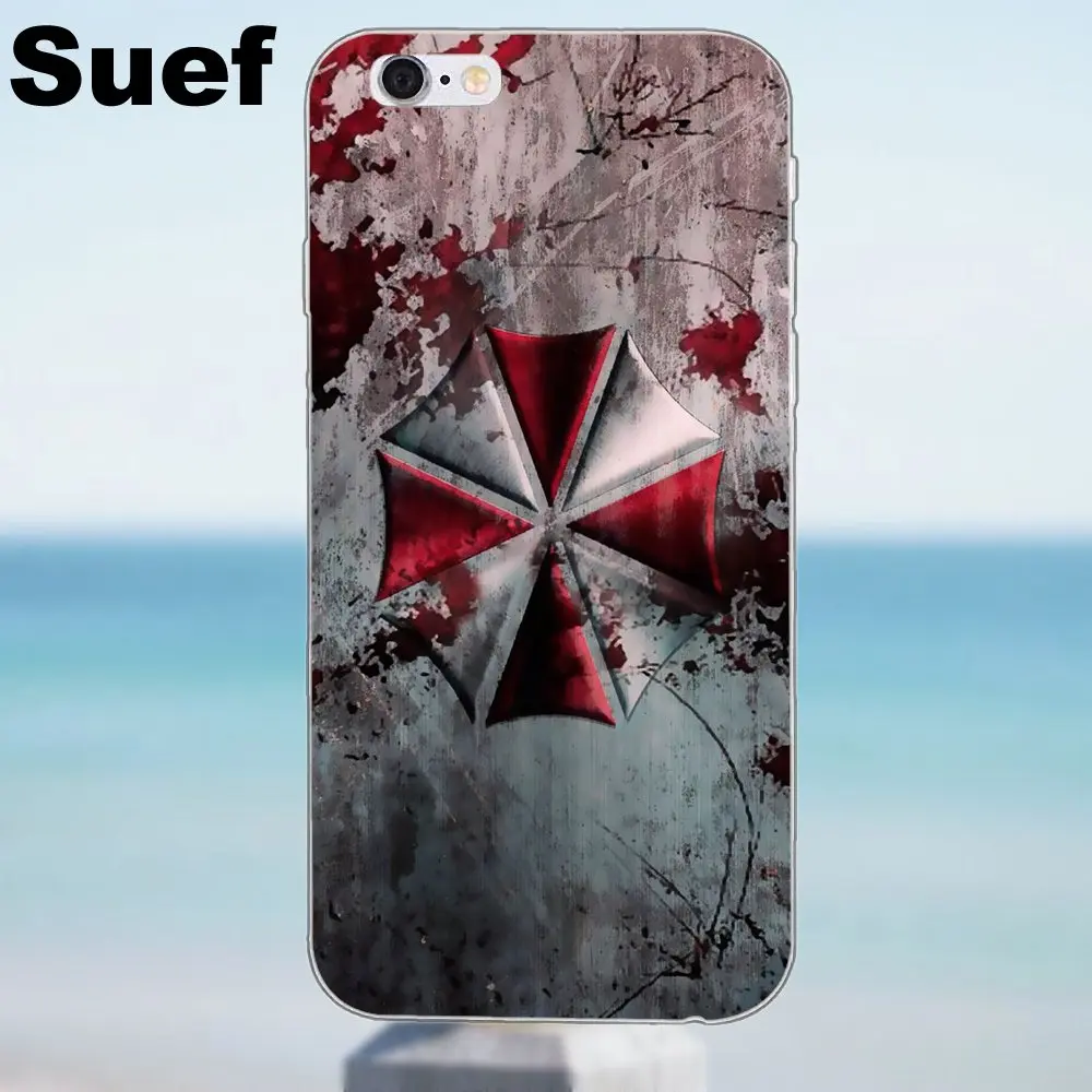 Мягкий мобильный корпус зонтик корп логотип корпорации для iPhone X 4 4S 5 5S 5C SE 6 6S 7 8 Plus