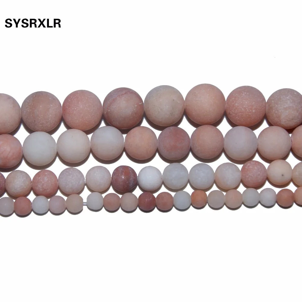 Оптовая продажа новые тусклые полированные розовые бусины из авантюрина