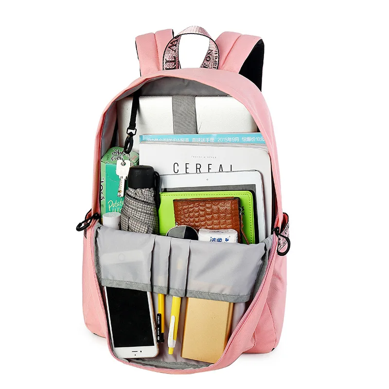 

Fashion Luminous Waterproof Daily Backpacks Women College Student Book Bag Reflective Bagpack for Girls School Knapsack