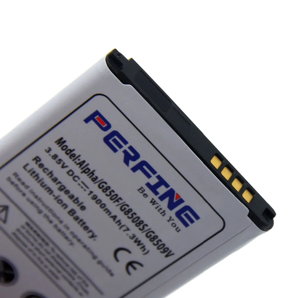 G850 Аккумулятор Perfine EB-G850BBE 1900mAh Оригинальное качество для Samsung Galaxy Alpha G850F G8508S G8509V