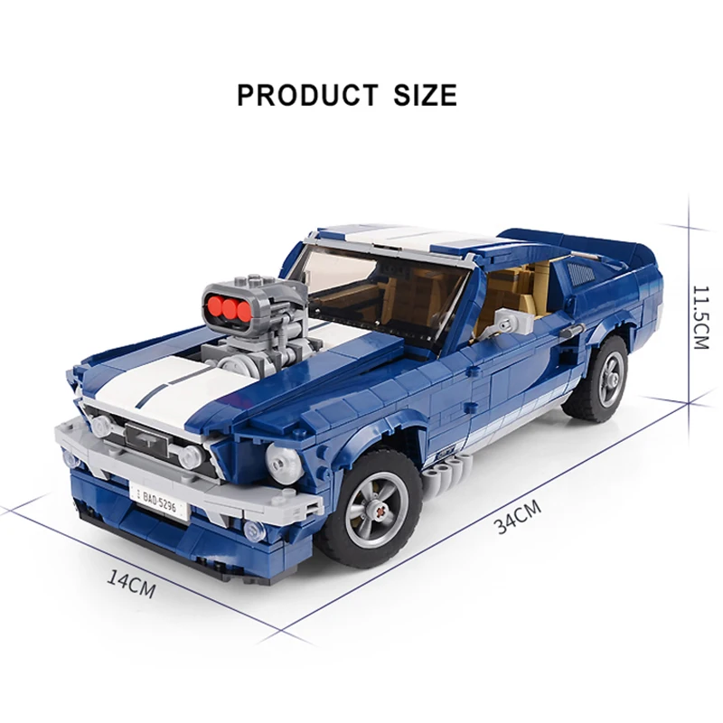 1471 шт Строительные блоки Совместимые LGSet Creator Expert Technic 21047 10265 Fords Mustang Gt500 автомобильные кирпичи игрушки подарки