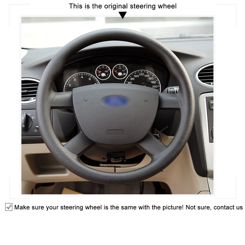 MEWANT черный натуральная кожа Замша Чехол рулевого колеса автомобиля для Ford Kuga 2008-2011 Focus 2 2005-2011 C-MAX 2007-2010 Transit
