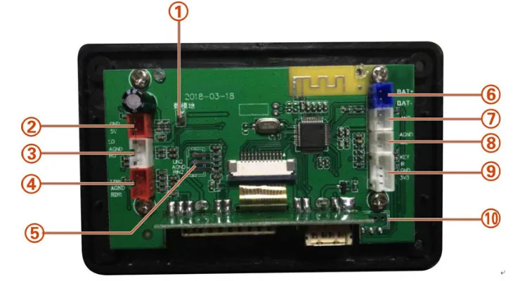 GHXAMP MP3 аудио Bluetooth декодер плата lcd WAV WMA FLAC APE с записью лирика 5 в 12-20 в батарея FM эквалайзер