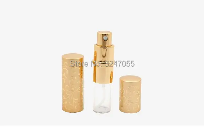 10 мл наполняемый атомайзер для косметических духов с золотым и алюминиевым