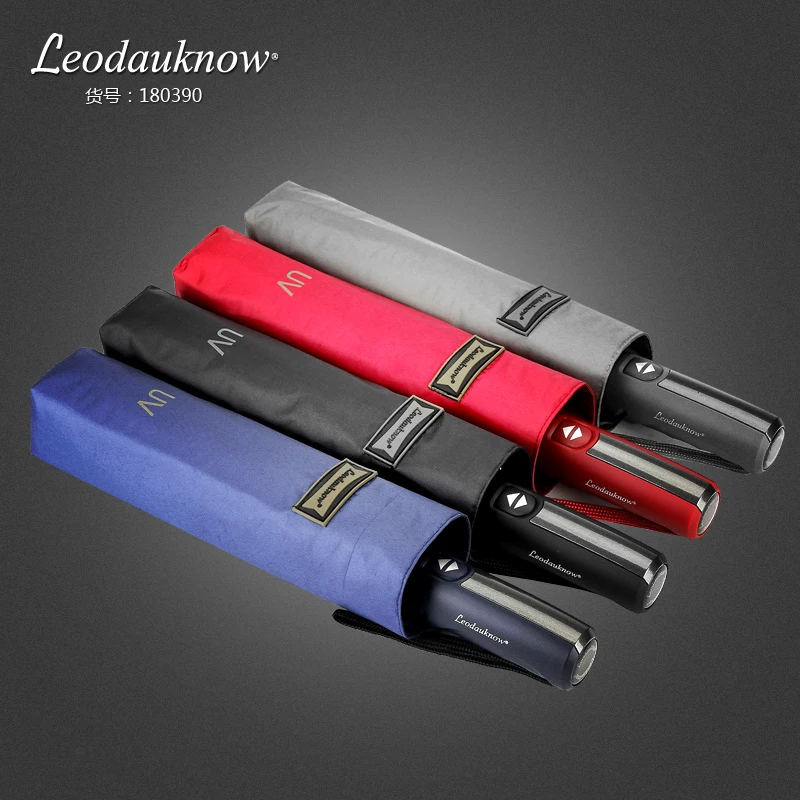 Leodauknow новые большие модные высококачественные бизнес зонты для 4 цветов мужские
