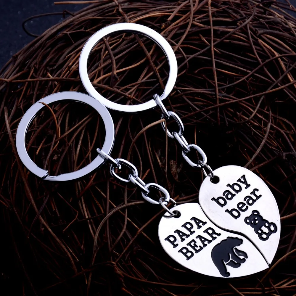 Любовь Разбитое Сердце Медведь 2 шт./компл. мать подарки для папы брелок с