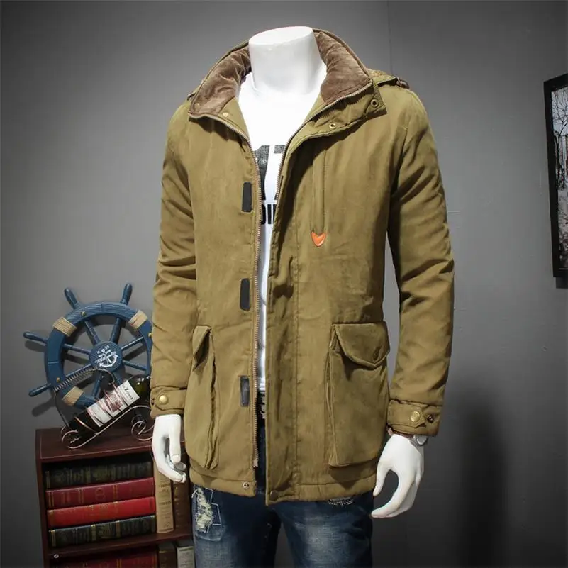 10XL 9XL 8XL 6xl 5xl 4x-35ɼ Fit 95% хлопок новинка 2017 года парки Для мужчин длинный толстый