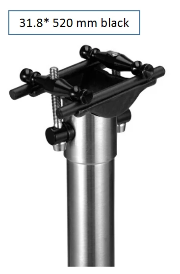 31.8x520mm black Ультра светильник титан/Ti 31,8 мм* 520 мм/550 мм/600 мм Подседельный штырь для Brompton складной bike-291g - Цвет: 31.8x520mm black