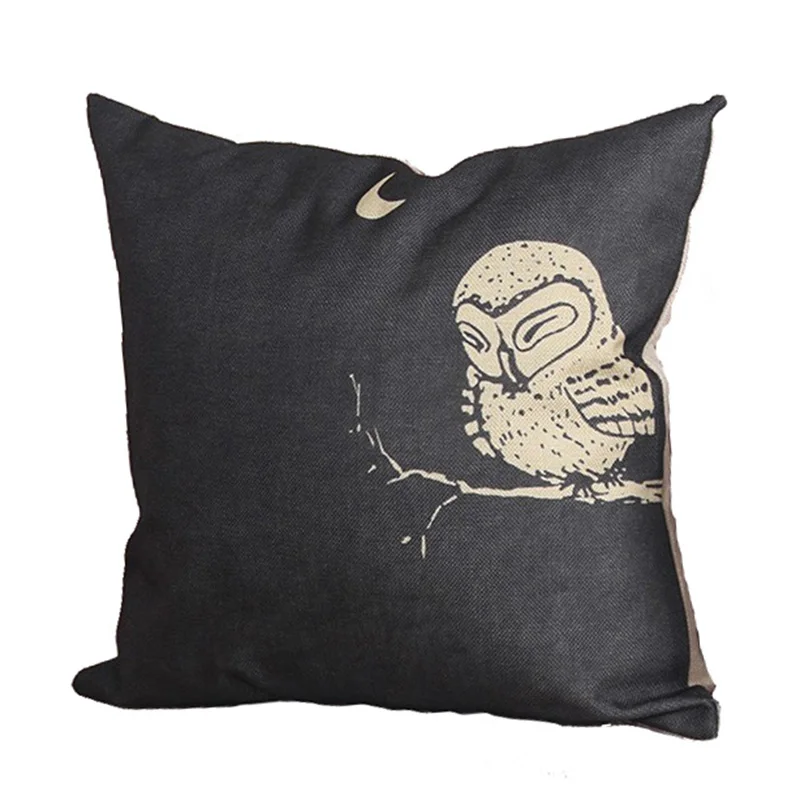 Оптовый заказ дешевые цены хлопка белье тканые главная декоративные узоры сова