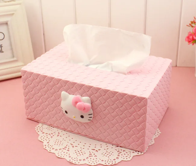 Hello kitty домашний Автомобильный держатель для салфеток Держатель кухонный раздатчик салфеток коробка для детских салфеток водонепроницаемый Держатель салфеток для лица