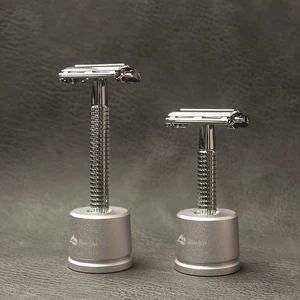 Безопасная бритва WEISHI с двумя лезвиями, Классическая Безопасная бритва 9306-F с яркой хромированной поверхностью из медного сплава