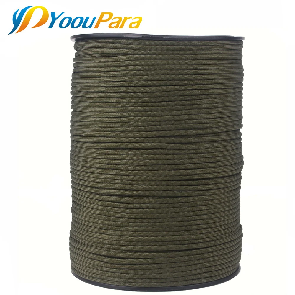 YoouPara 1000FT 550 Паракорд шнур Тип III 7 Strand 5/3"(4 мм) Диаметр нейлон военный аварийный набор веревок