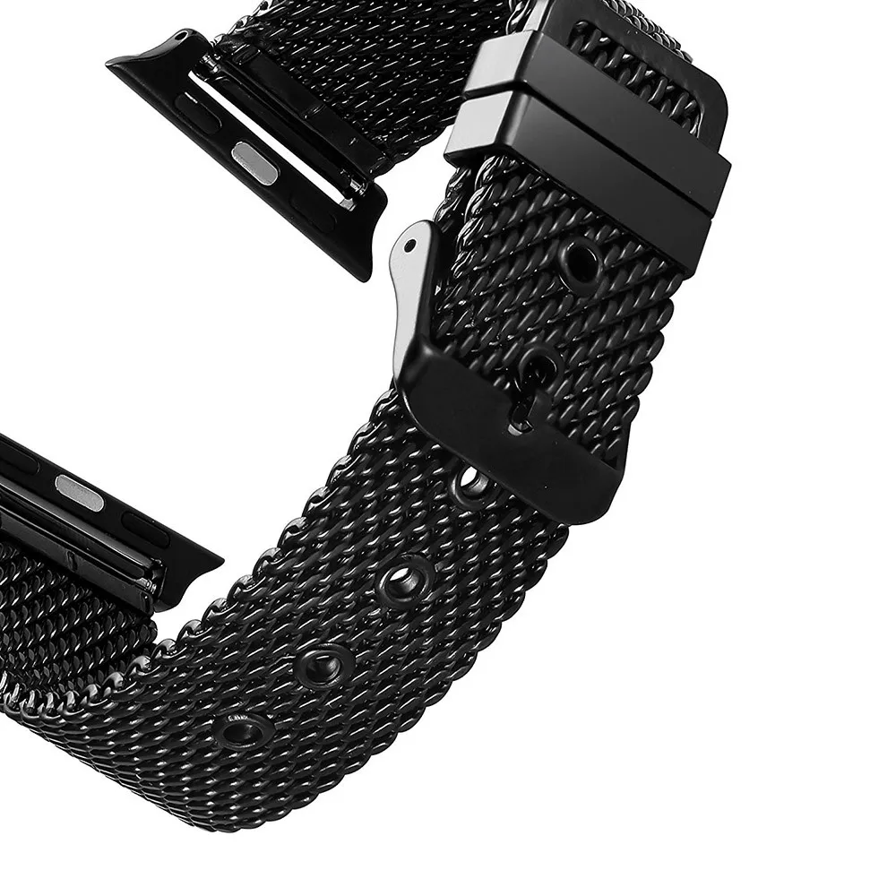 Для Apple Watch Band 38 мм 42 мм 40 мм 44 мм грубая сетчатая Петля из нержавеющей стали сменный браслет наручных часов ремешок для iWatch band series 4 3
