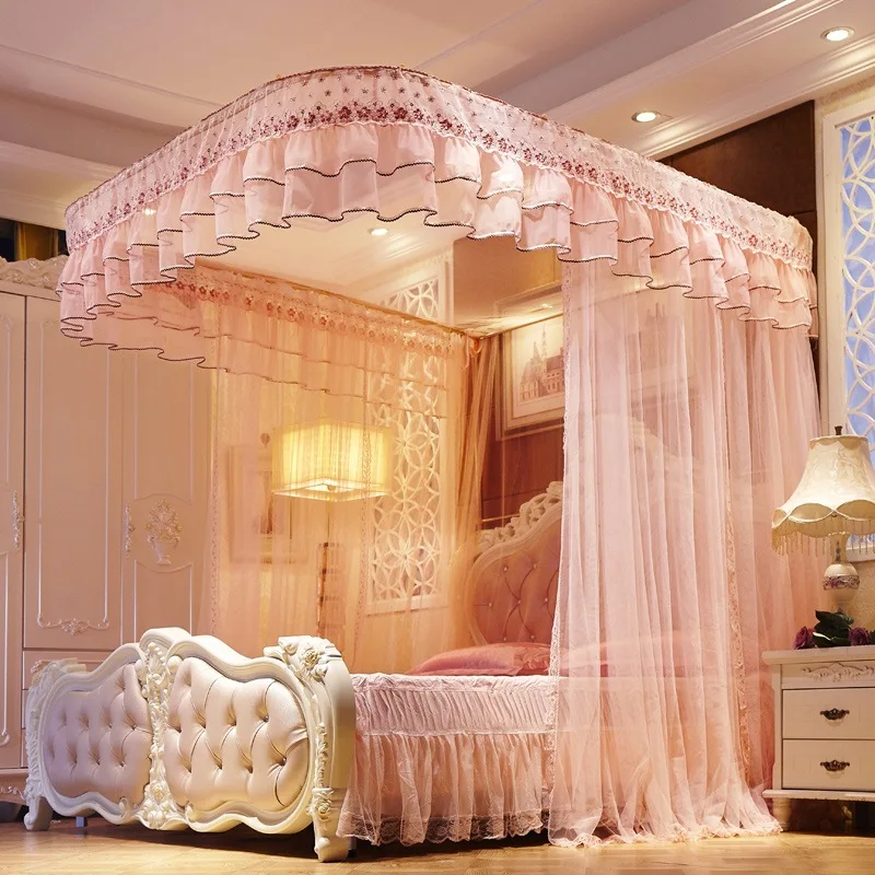 Кружевная москитная сетка Экстра большая для кровати Twin Queen и King Size навес быстрая