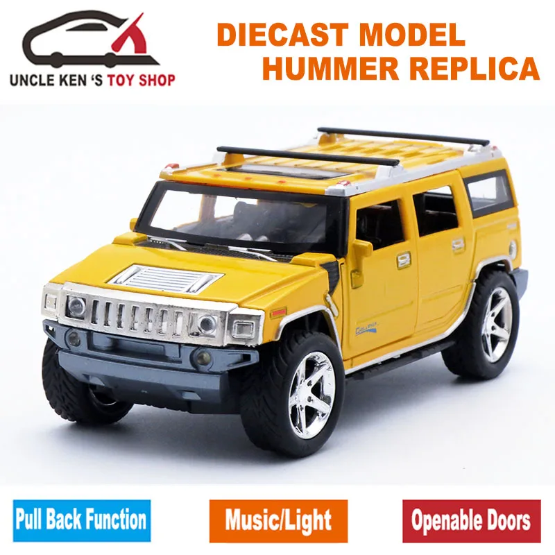Миниатюрная модель Humvee Diecast 1:24 АВТОМОБИЛИ длиной 18 см Подарочные игрушки для