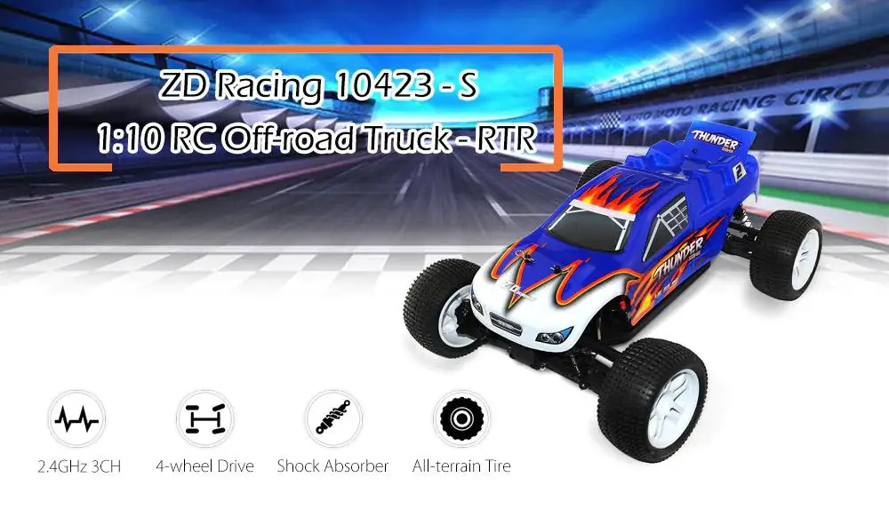 RCtown ZD Racing 9104 Brushless Thunder ZTX-10 1/10 2.4G 4WD RC Car