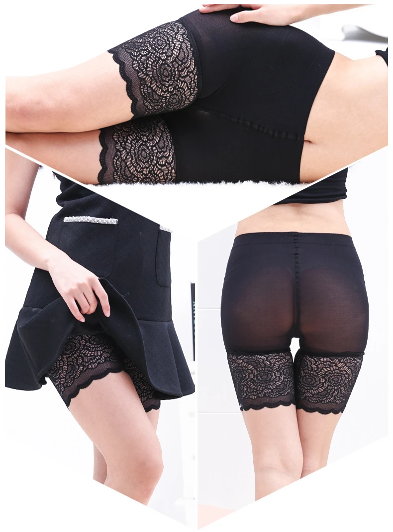 Кружево Облегающие шорты Для женщин коротышка эластичные Нижнее Бельё для