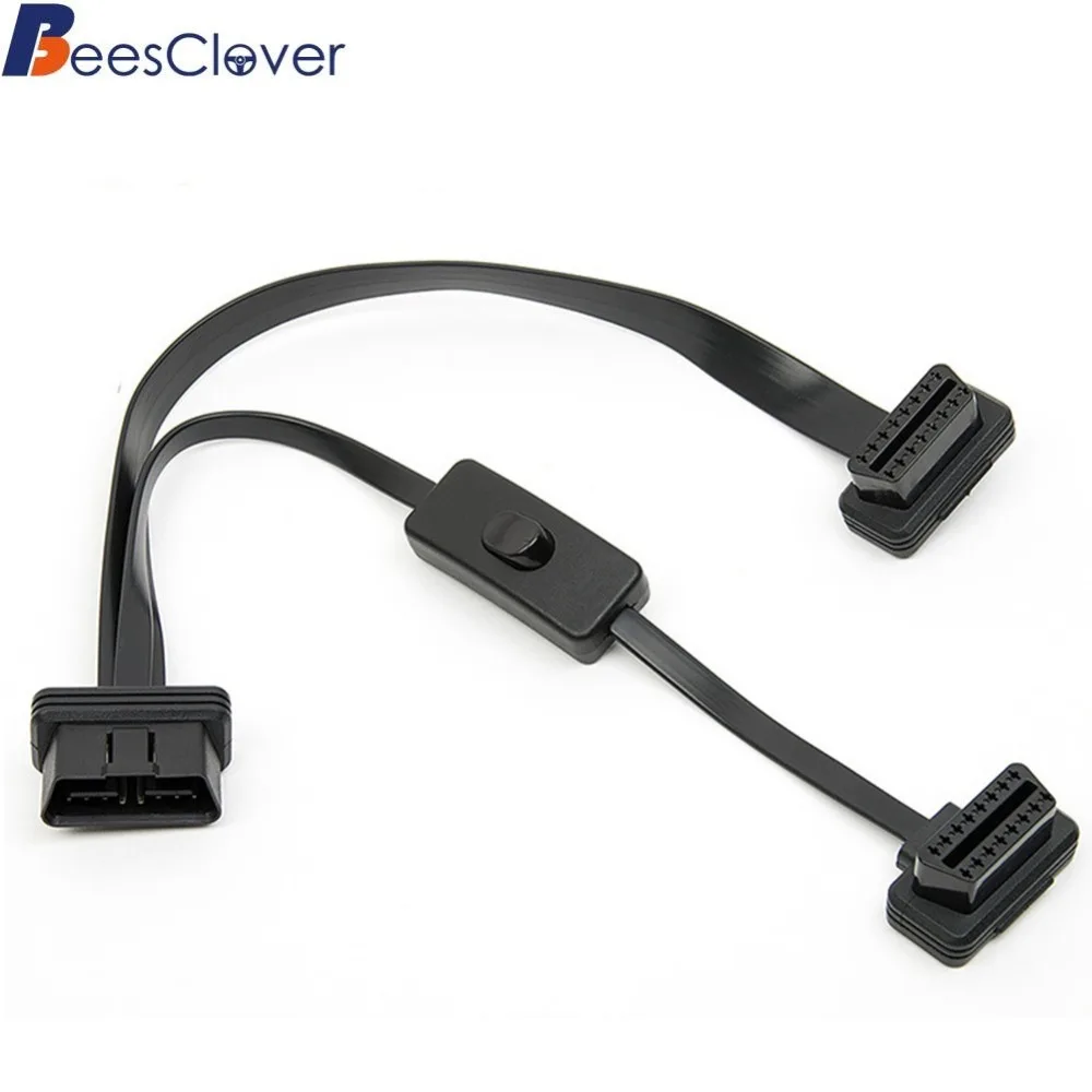 BEESCLOVER 16 Pin папа двойной женский OBD2 1 в 2 сплиттер удлинитель адаптер с
